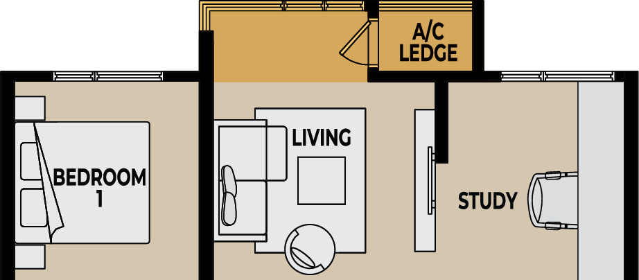 Lighthauz 1 Type A2 layout plan