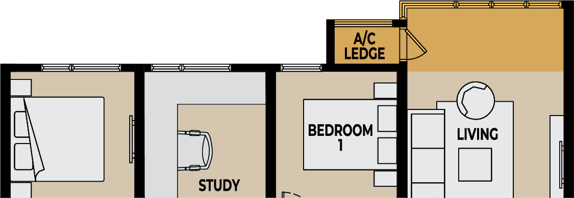 Lighthauz 1 Type C2 layout plan